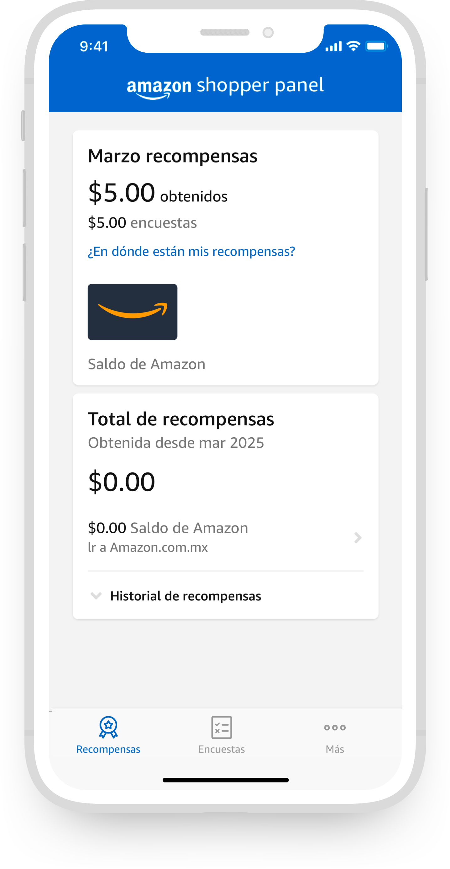 Screenshot of Shopper Panel app